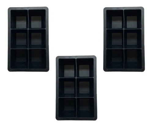 Pack 3 Cubetas De 6 Hielos Xl Silicona- Wayu