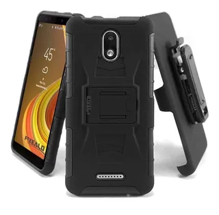 Funda Case Lanix + Mica Completa Uso Rudo Protector Con Clip