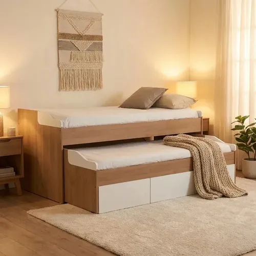 Cama Nido 1 Plaza La Valenziana S20 Cucheta 190x80cm Madera 3 Cajones