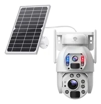 Comprar Cavisec Cámara Seguridad Solar 4g Doble Lente 20x Zoom Optico 3 Megapixeles Para Rancho Finca Tarjeta Sim Chip Exterior Vision Nocturna Full Hd Ptz Impermeable Vision Nocturna A Color