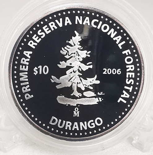 10 Pesos Estado Durango 2da Fase 2006 Plata Proof Blíster