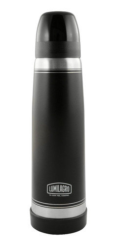 Termo Lumilagro Luminox Negro De Acero Inoxidable 1 L