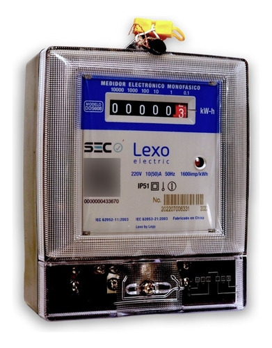 Medidor Electríco Monofásico Certificado Lexo