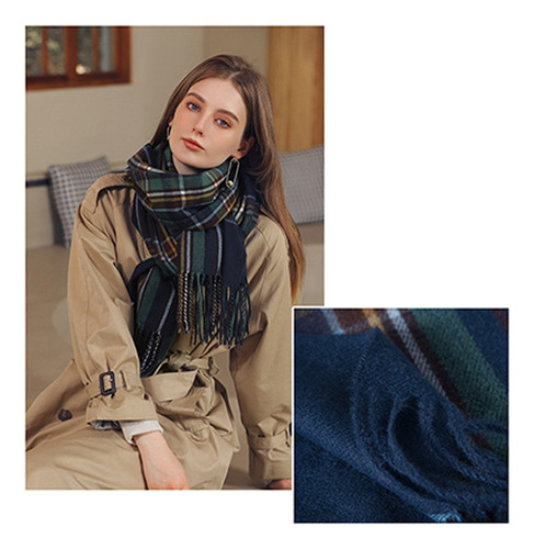 / Para Bufanda A Cuadros De Invierno Para Mujer, Bufanda
