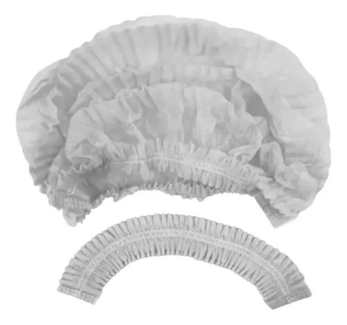 Touca Não Tecido Cabelos Afros E Volumosos 12un Santa Clara Cor Branco 110v/220v