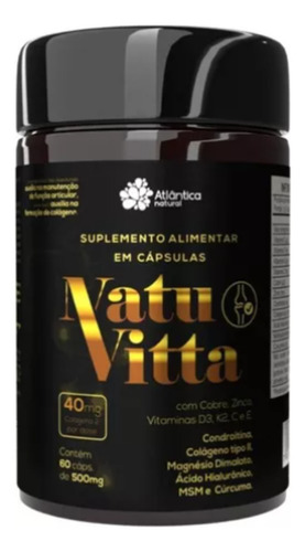 Natuvitta Colágeno Magnésio Ácido Hialurônico Cúrcuma Rugas Sabor Natural