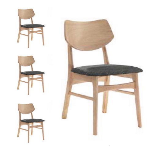 Silla Comedor Nordica Addison Pack 4 Unid