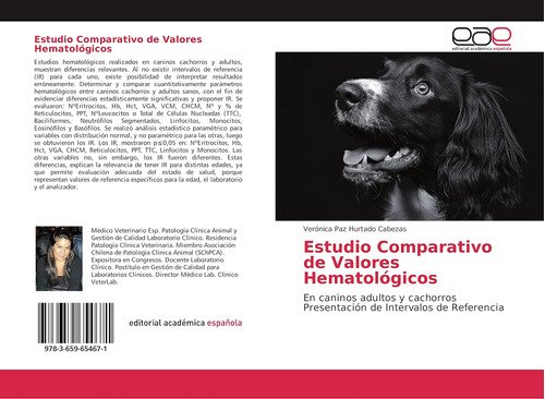 Libro: Estudio Comparativo Valores Hematológicos: En Cani