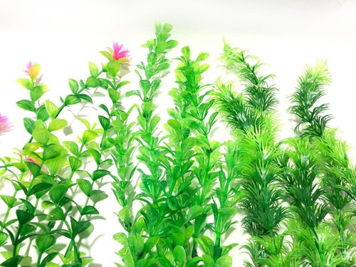 Imagem 5 de 6 de Plantas Artificiais Aquário Green Misto - 3un 20cm 3un 30cm