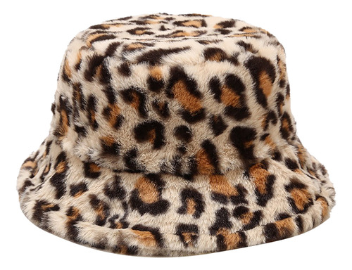 Sombrero De Pescador De Lana Con Estampado De Leopardo Para