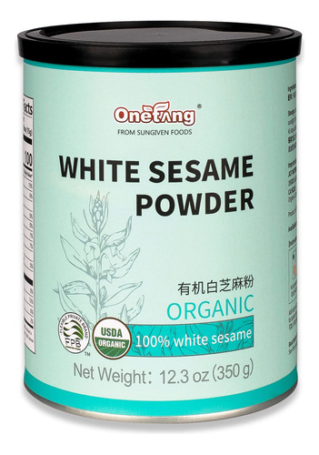 Onetang Polvo De Sesamo Blanco Organico, Sin Azucar, Tostado