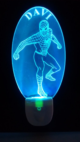 Abajur Automático De Tomada, Homem Aranha Personalizado =