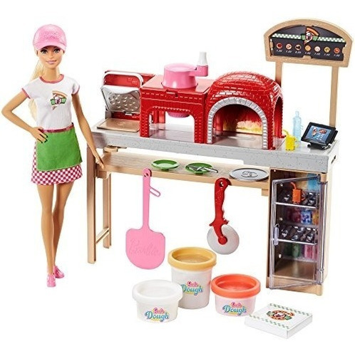 El Jefe De Cocina De La Pizza De Barbie Doll Y Playset, Rubi