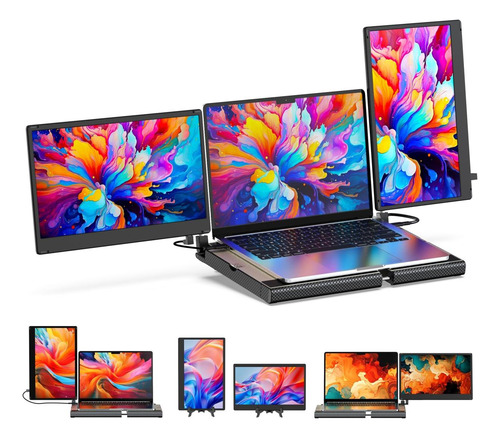 Extensor De Pantalla De La Computadora Portátil 14 Triple Po