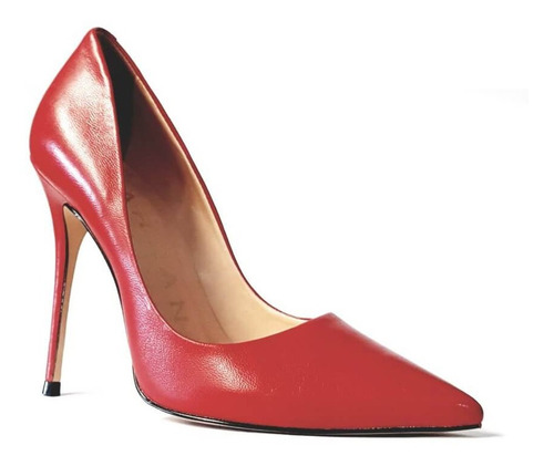 Scarpin Em Couro Carrano Salto 11 Bico Fino Original 143131
