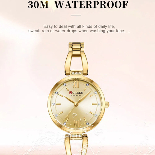 Relojes De Cuarzo Con Diamantes De Moda De Acero Inoxidable