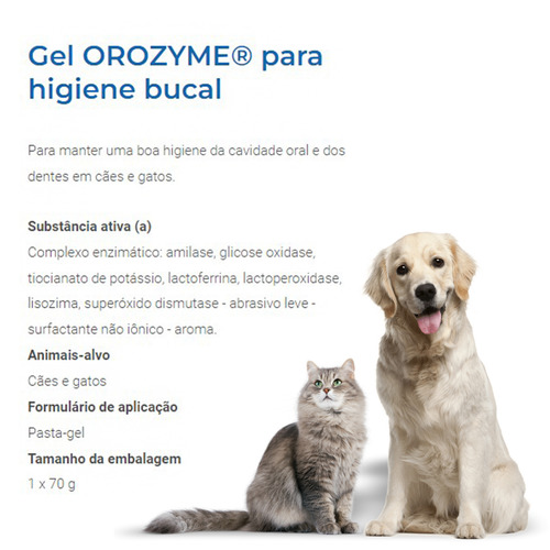 Pasta Orozyme 70g - Inovet Sabor Agradável