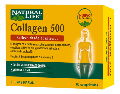 Natural Life Colágeno Hidrolizado 500mg X60 Comprimidos 
