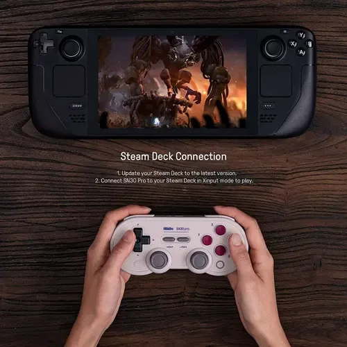 Controle 8bitdo Sn30 Pro Bluetooth Switch Windows Android Cor Grey