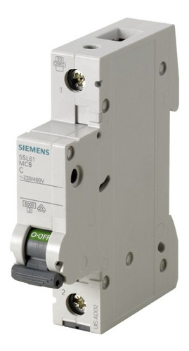 Interruptor Termomagnético Para Riel Din 1 Polo 32 A Siemens