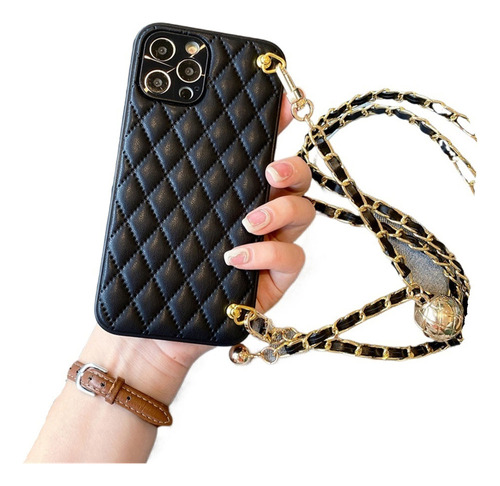 Funda Protectora Para iPhone Con Cadena /