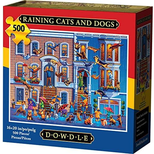 Owle Jigsaw Puzzle  Lluvia E Gatos Y Perros  500 Piezas