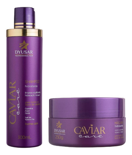 Shampoo E Máscara De Caviar Dyusar 300 G