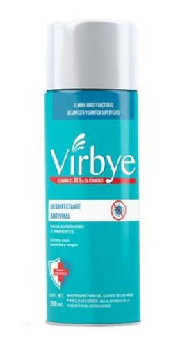 Desinfectante Virbye 350ml Elimina Virus Y Bacterias   1pcs