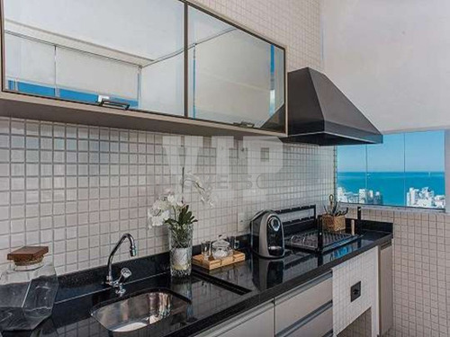 Imagem 4 de 30 de Cobertura Duplex, Alto Padrão, Vista Mar, Varanda Gourmet E Piscina Privativa Em Santos - Ap00420 - 68865520
