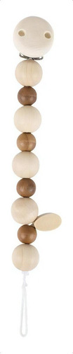 Clip Cadena Chupetes Perlas Natural , Fabricado En Alemania