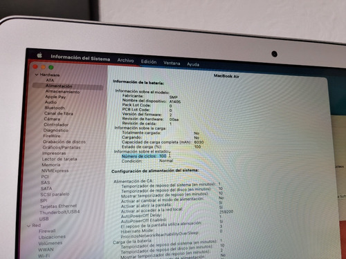 Laptop Apple Macbook Air 13 Core I5 2014 128gb 4gb Ram 100c (Usado)