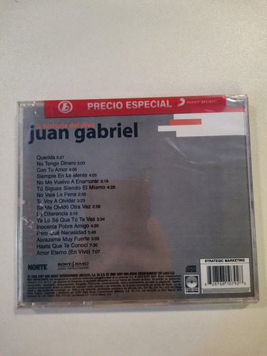 Cd La Historia Del Divo Juan Gabriel Grandes Éxitos Cd Edición Limitada