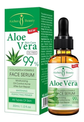 Serum Facil De Aloe Vera 99% Con Collageno Y Vitamina E