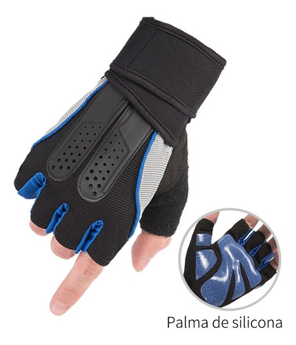 Imagen 8 de 10 de Guantes Gym Tacticos Pesas Gimnasio Mujer Hombre Rosado M.