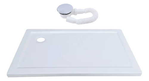Receptaculo De Ducha 150x80 Abs Blanco Con Desague Incluido