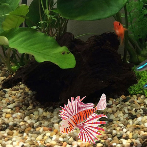 Pez León De Silicona Fluorescente, 4 Unidades: Pez Falso Flo