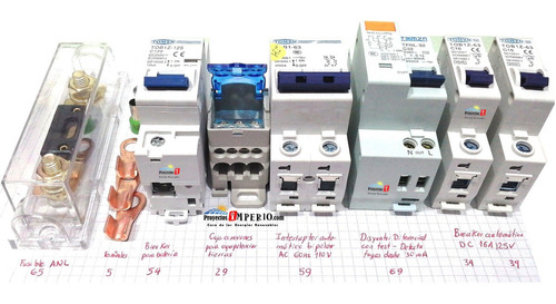 Kit Protecciones Sist Solar Fotovoltaico Breaker Diferencial