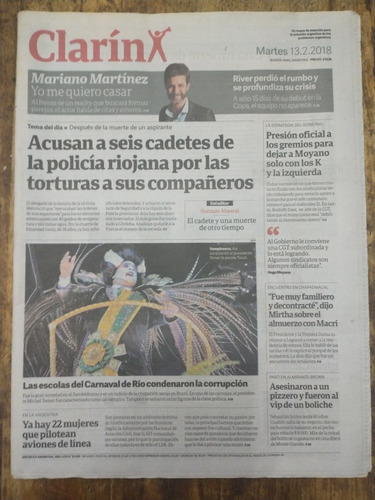 Diario Clarín Martes 13 De Febrero 2018