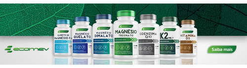 2x Magnesio Treonato 100% Puro 500mg 240cáp Fromula Avançada Sabor Sem sabor