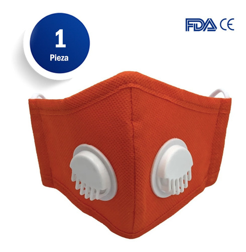 Imagen 7 de 9 de Cubrebocas Lavable Reusable Valvula Filtro N95 Para Niño