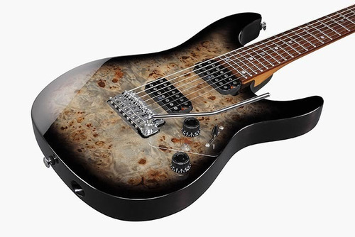 Guitarra Ibanez Az427p1pb Charcoal Black Burst 7c Com Bag Material Do Diapasão S-tech Rosewood Orientação Da Mão Destro