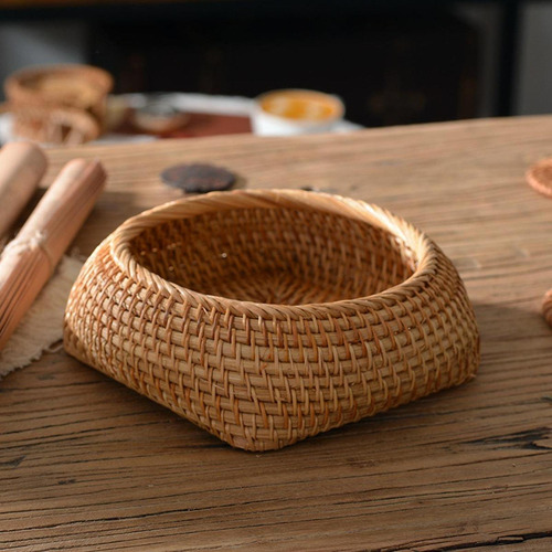 Cesta De Almacenamiento De Ratán, Cesta De Mimbre, L