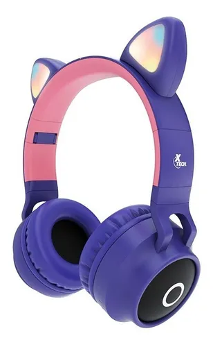 Lexibook Auriculares Infantiles Bluetooth LED con Orejas de Gato