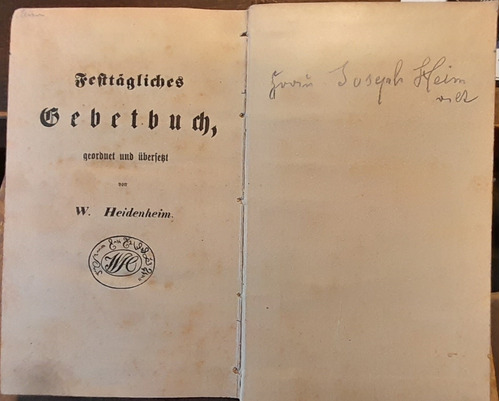 Gebete Für Den Verfohnungstagt - Heidenheim 1875 C9