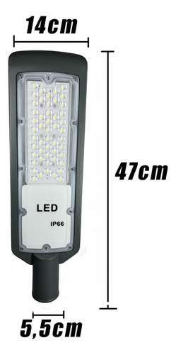 Luminaria Publica 100w Led Slim Smd Ip67 Branco-frio Bivolt