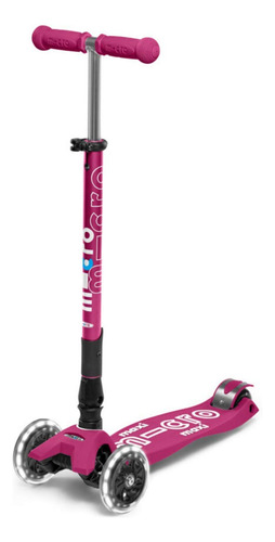M-cro Kickboard Scooter Maxi Deluxe Foldable Navy Led Berry