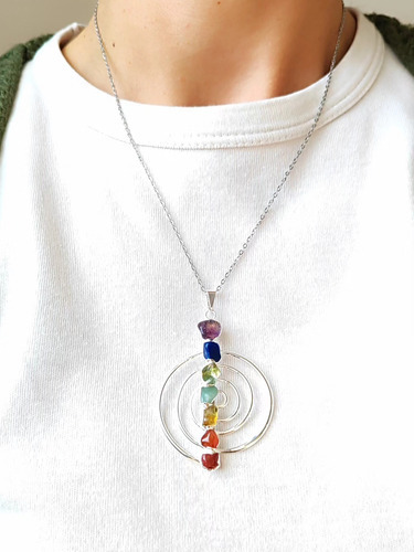 Collar 7 Chakras Chakurai Piedras Coraocristales  