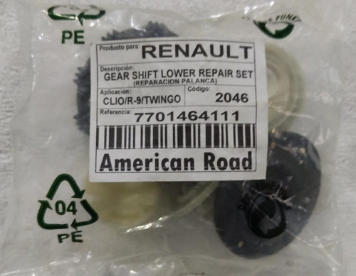 Imagen 3 de 3 de Kit Reparación Palanca Cambios Twingo Symbol Clio Megane