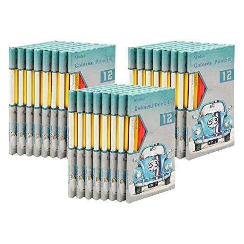 Madisi Colored Pencils Bulk - Pre-sharpened - 24 Packs Of 12