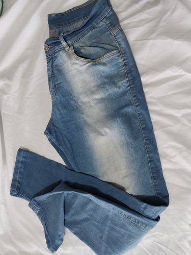 Pantalón Marca Maxi Talle 46 De Jeans Elestisado Chupin Azul